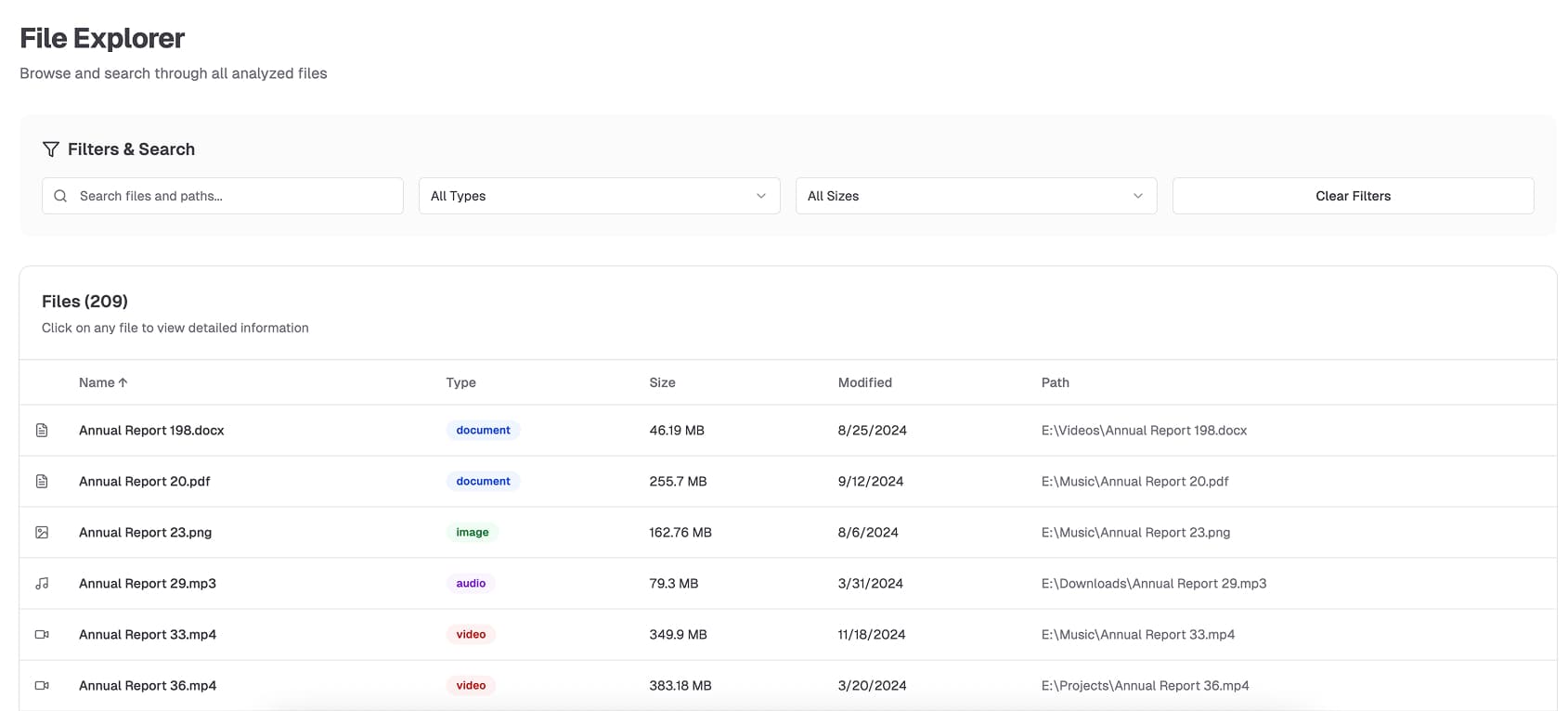 Screenshot of the DataBurrow interface showing custom file sorting rules